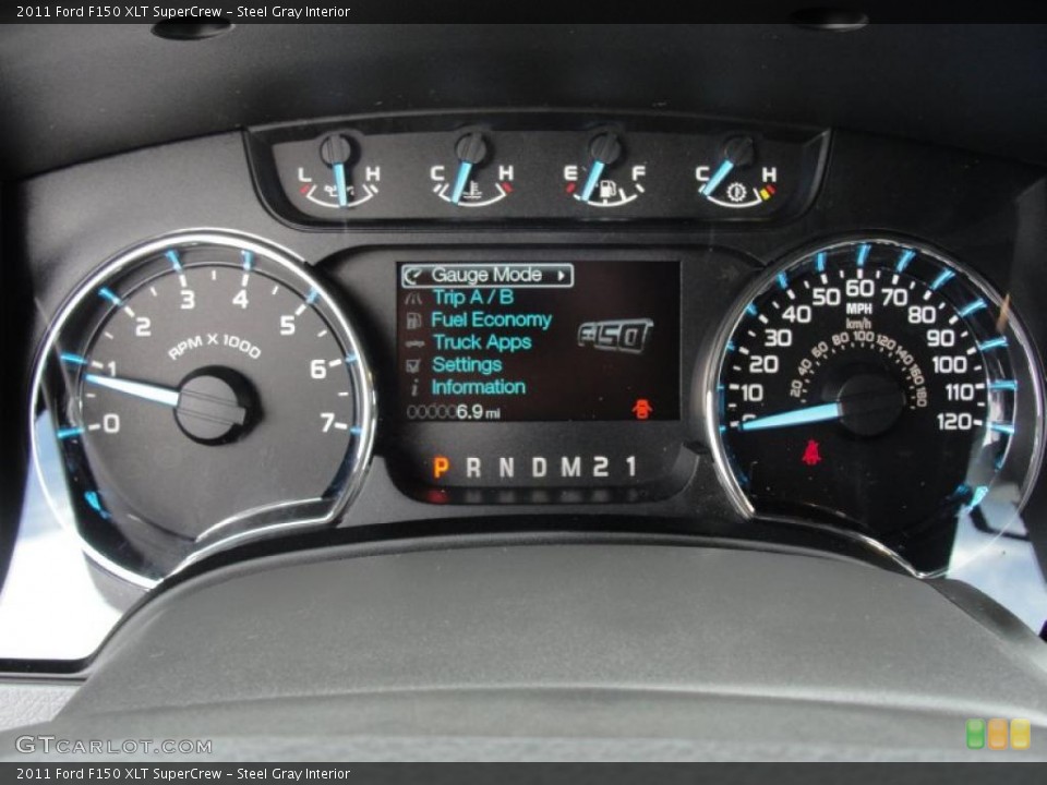 Steel Gray Interior Gauges for the 2011 Ford F150 XLT SuperCrew #46206497
