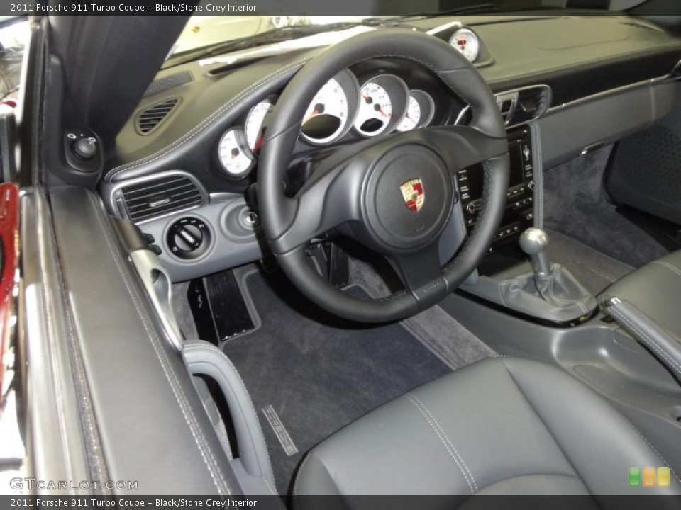 Black/Stone Grey Interior Photo for the 2011 Porsche 911 Turbo Coupe #46208432