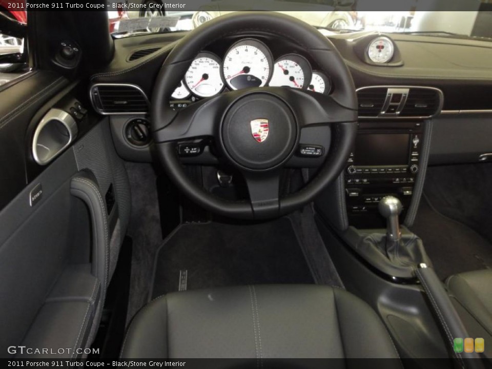 Black/Stone Grey Interior Steering Wheel for the 2011 Porsche 911 Turbo Coupe #46208609
