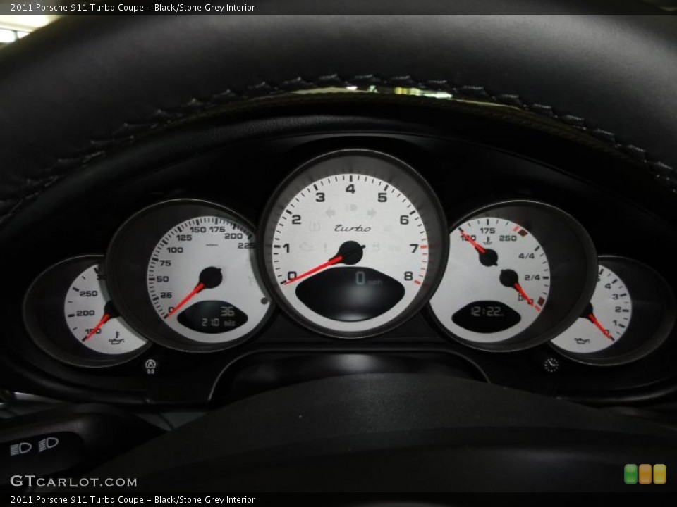 Black/Stone Grey Interior Gauges for the 2011 Porsche 911 Turbo Coupe #46208621