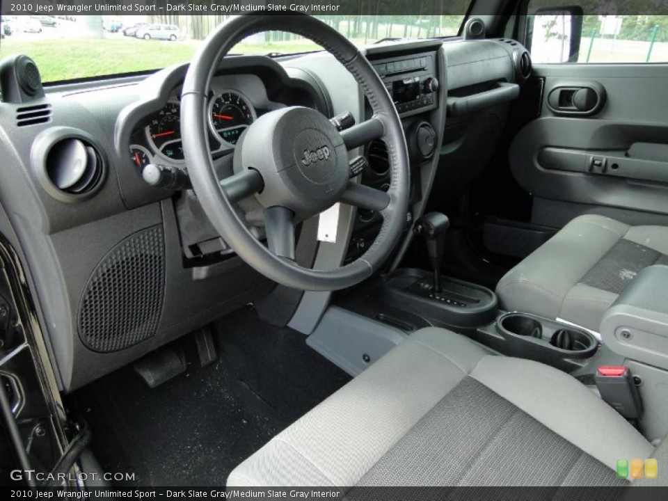 Dark Slate Gray/Medium Slate Gray Interior Photo for the 2010 Jeep Wrangler Unlimited Sport #46209719