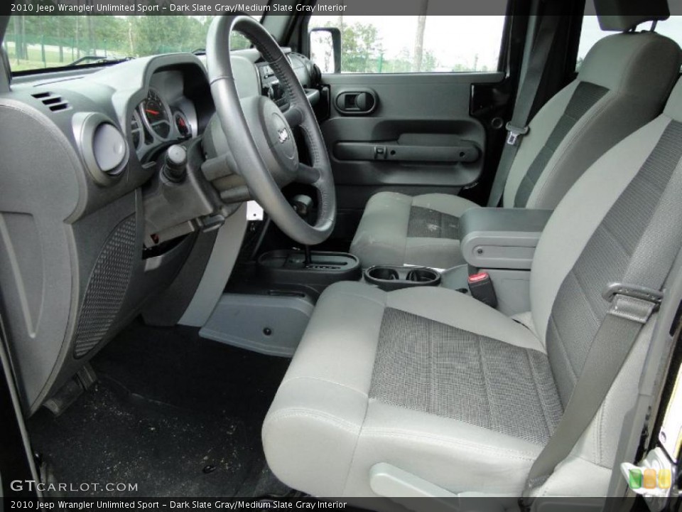 Dark Slate Gray/Medium Slate Gray Interior Photo for the 2010 Jeep Wrangler Unlimited Sport #46209731