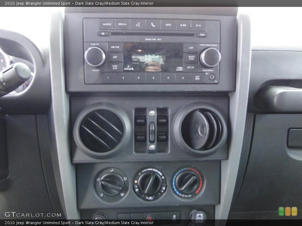 Dark Slate Gray/Medium Slate Gray Interior Controls for the 2010 Jeep Wrangler Unlimited Sport #46209809