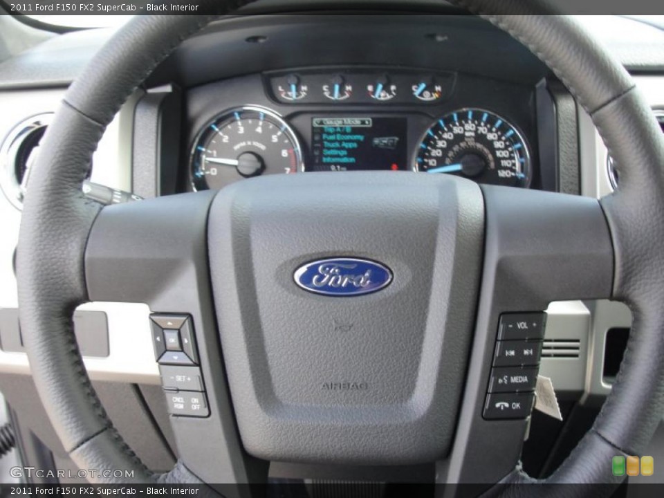 Black Interior Steering Wheel for the 2011 Ford F150 FX2 SuperCab #46211390
