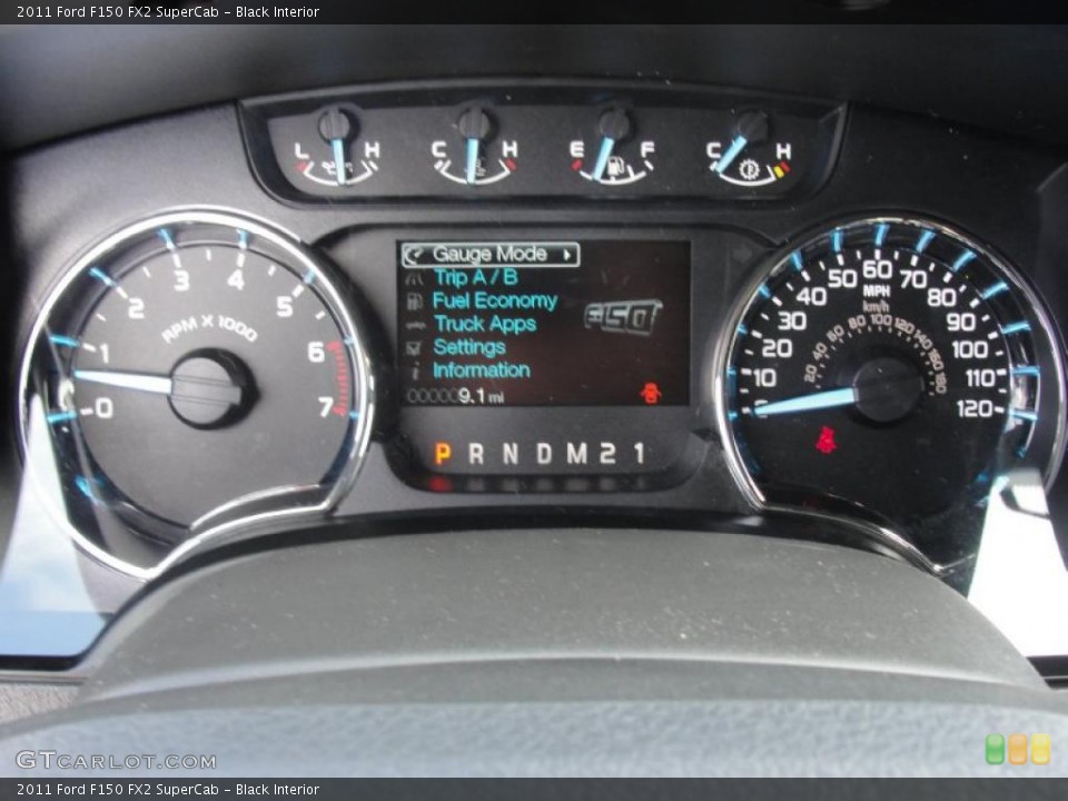 Black Interior Gauges for the 2011 Ford F150 FX2 SuperCab #46211399