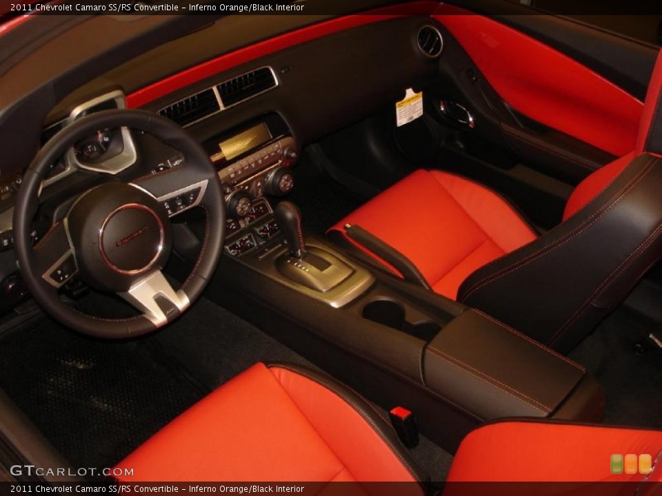 Inferno Orange/Black Interior Prime Interior for the 2011 Chevrolet Camaro SS/RS Convertible #46214381