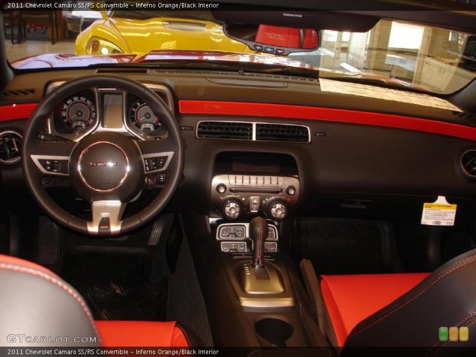 Inferno Orange/Black Interior Dashboard for the 2011 Chevrolet Camaro SS/RS Convertible #46214399