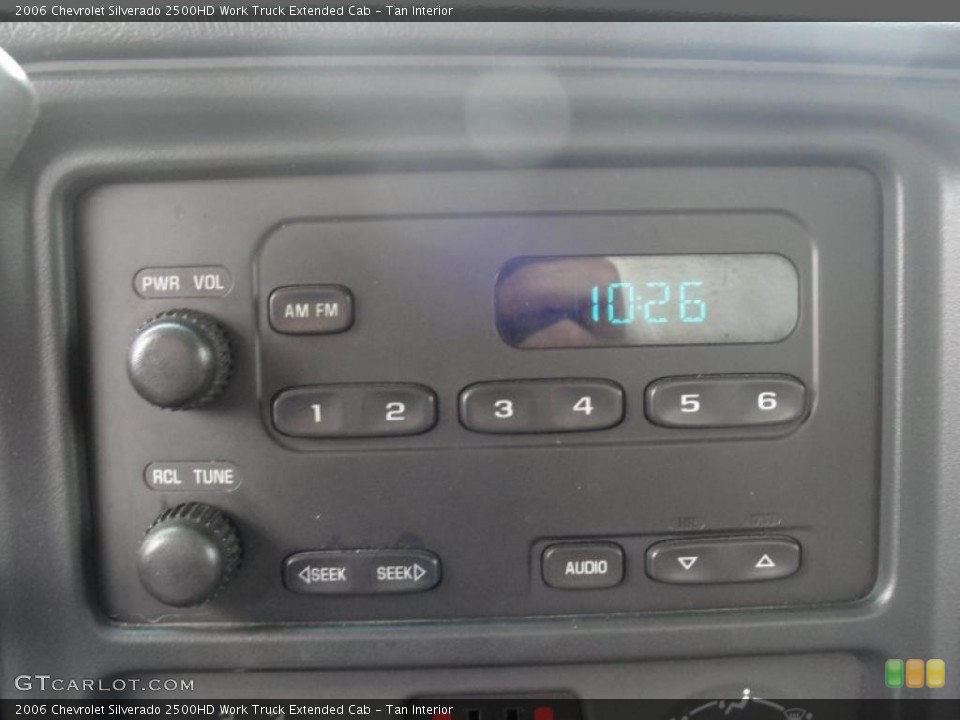 Tan Interior Controls for the 2006 Chevrolet Silverado 2500HD Work Truck Extended Cab #46214555