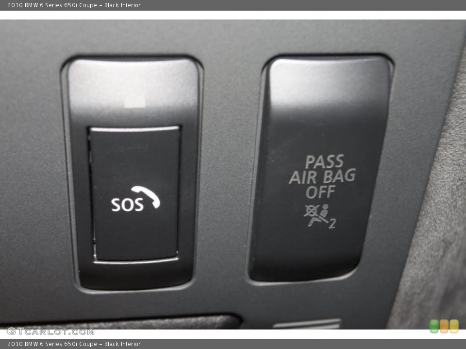 Black Interior Controls for the 2010 BMW 6 Series 650i Coupe #46215302