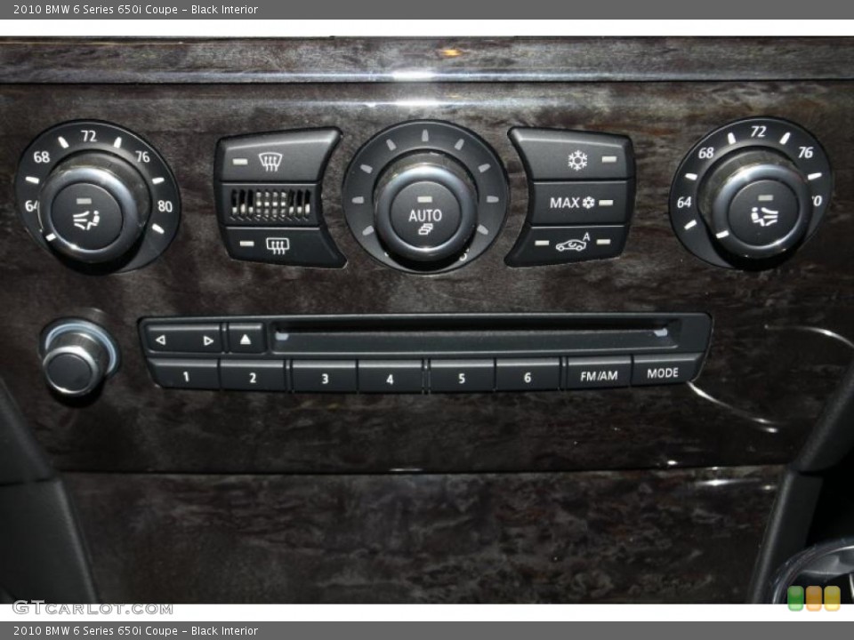 Black Interior Controls for the 2010 BMW 6 Series 650i Coupe #46215332