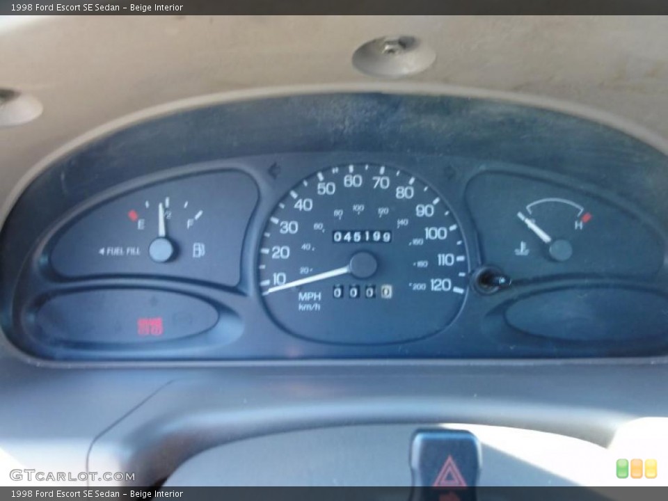 Beige Interior Gauges for the 1998 Ford Escort SE Sedan #46218173