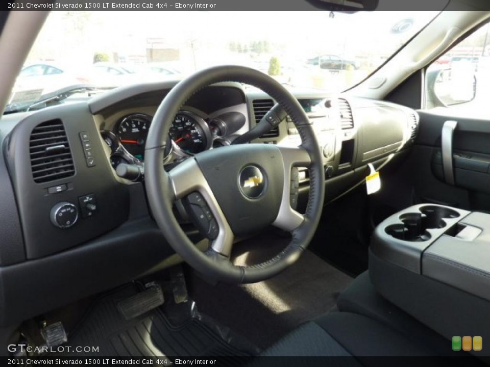 Ebony Interior Dashboard for the 2011 Chevrolet Silverado 1500 LT Extended Cab 4x4 #46221773