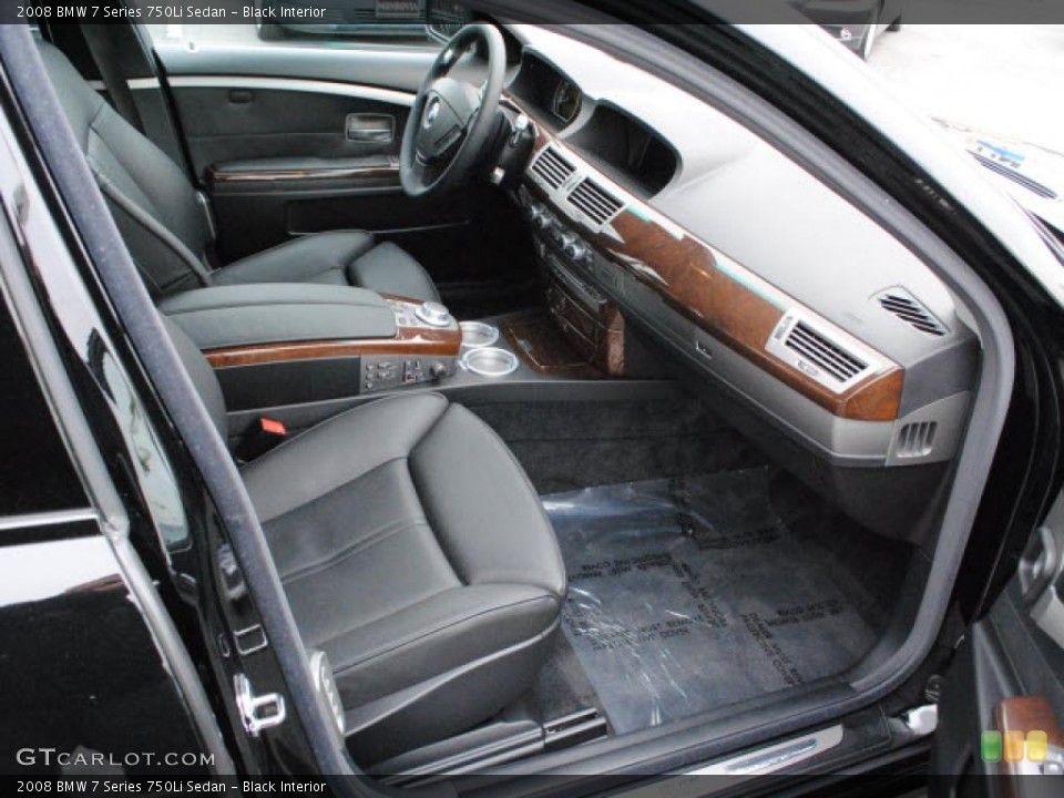 Black Interior Dashboard for the 2008 BMW 7 Series 750Li Sedan #46224281