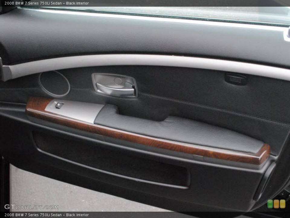 Black Interior Door Panel for the 2008 BMW 7 Series 750Li Sedan #46224296