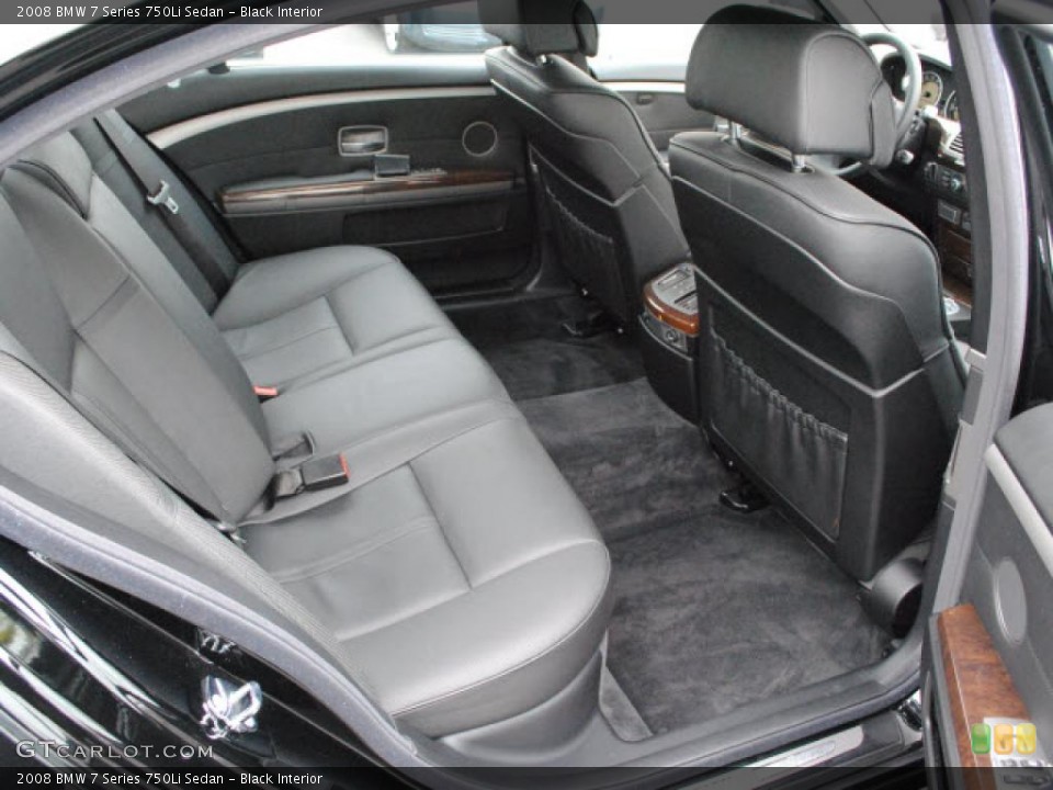 Black Interior Photo for the 2008 BMW 7 Series 750Li Sedan #46224311