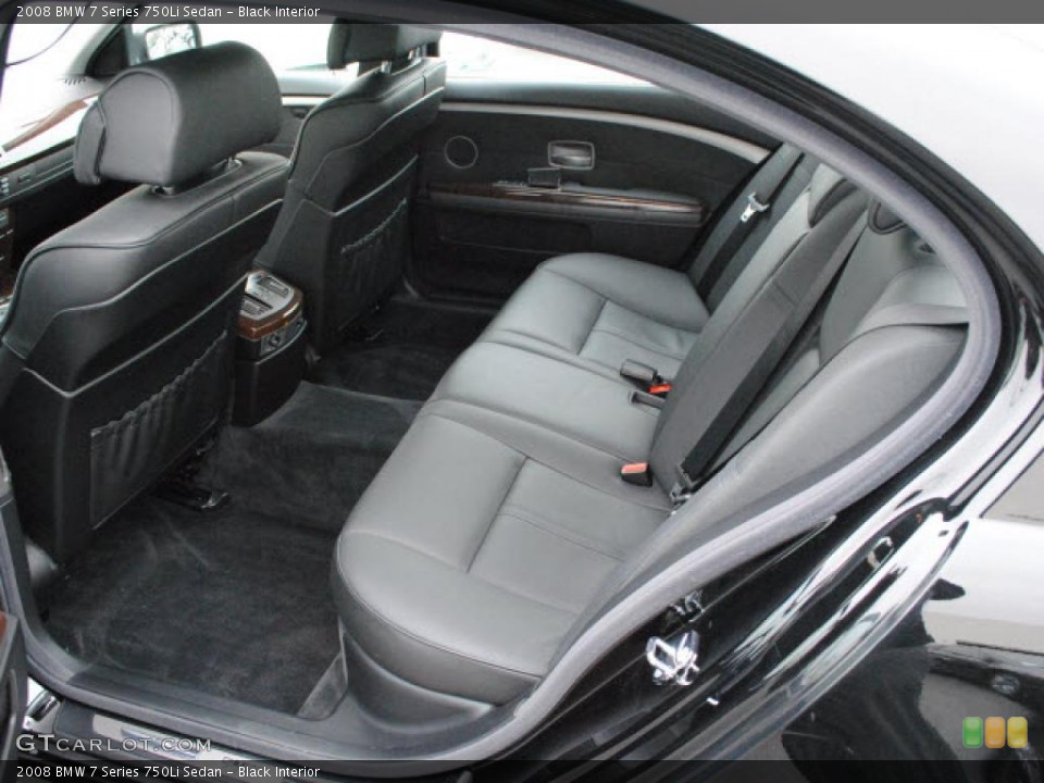 Black Interior Photo for the 2008 BMW 7 Series 750Li Sedan #46224410