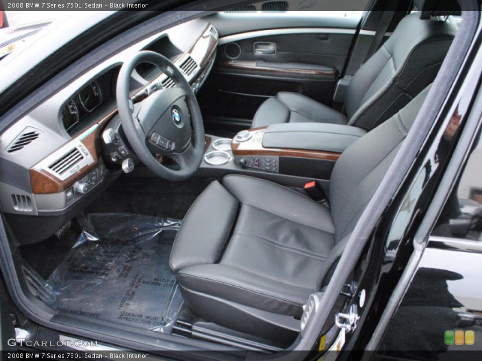 Black Interior Photo for the 2008 BMW 7 Series 750Li Sedan #46224455