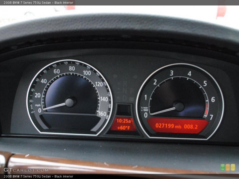 Black Interior Gauges for the 2008 BMW 7 Series 750Li Sedan #46224500