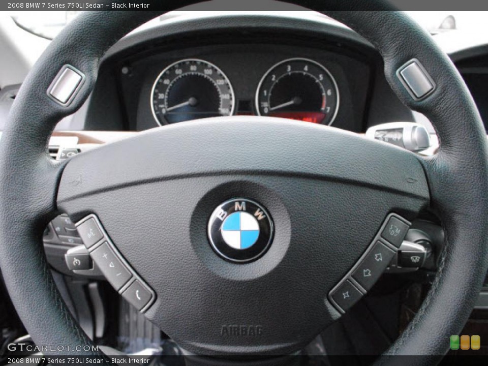 Black Interior Controls for the 2008 BMW 7 Series 750Li Sedan #46224512