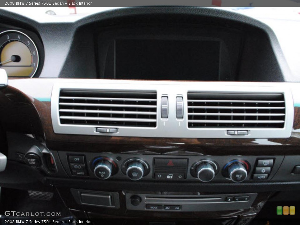 Black Interior Controls for the 2008 BMW 7 Series 750Li Sedan #46224548