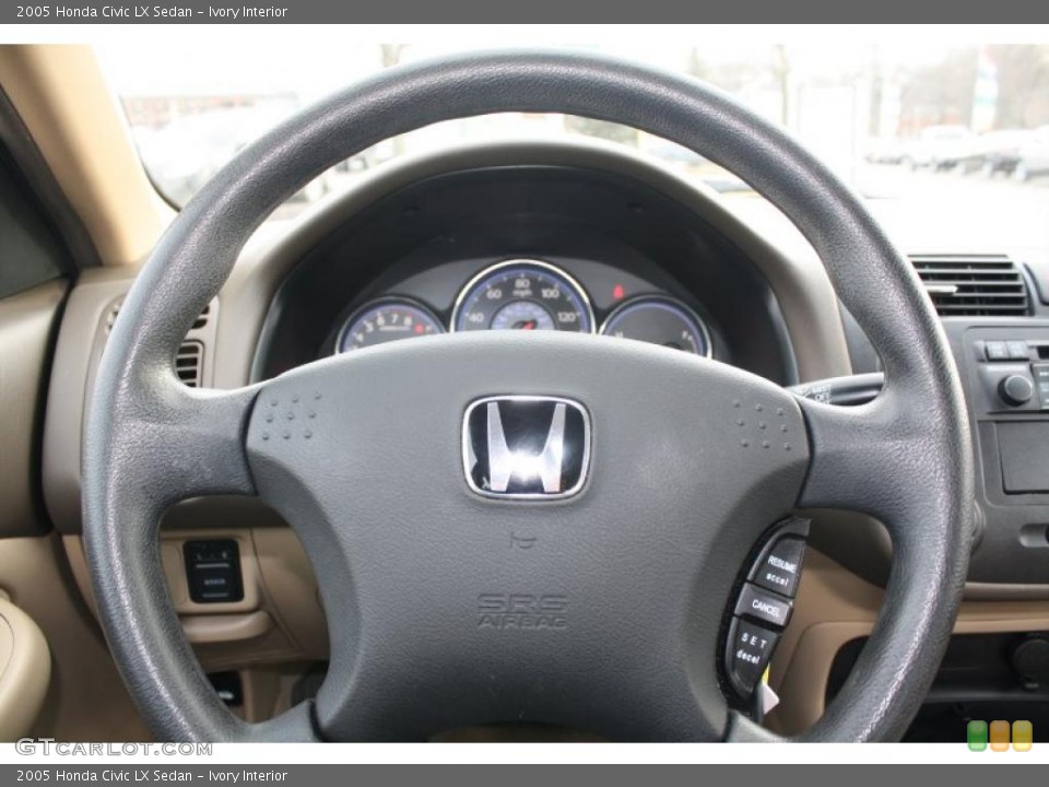Ivory Interior Steering Wheel for the 2005 Honda Civic LX Sedan #46224578