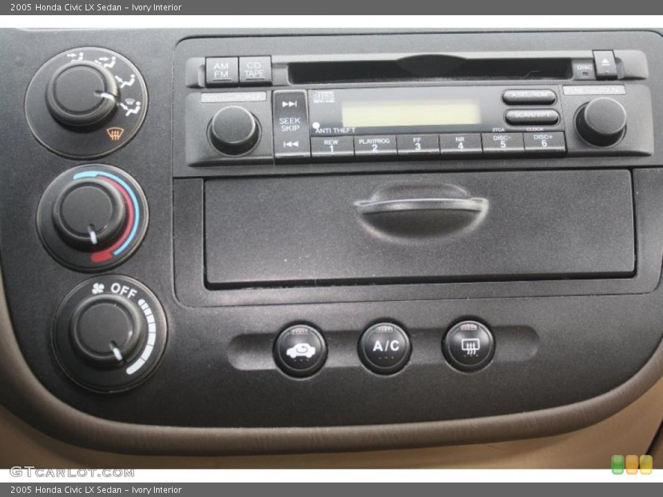 Ivory Interior Controls for the 2005 Honda Civic LX Sedan #46224989