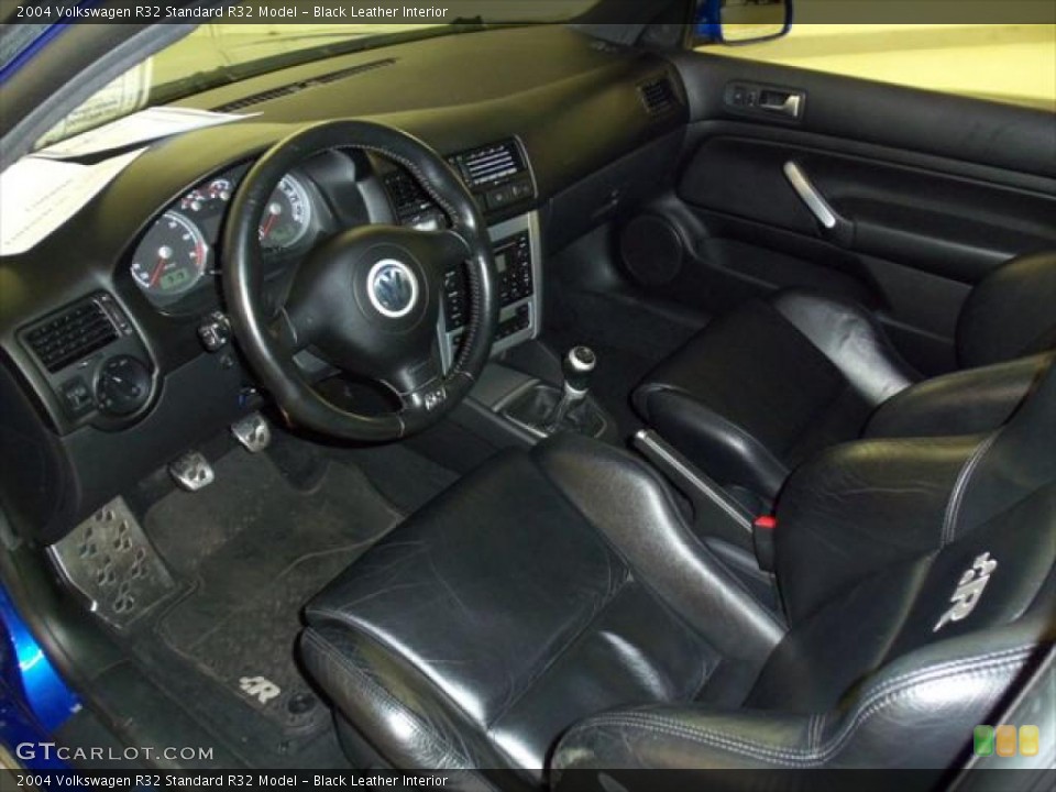Black Leather 2004 Volkswagen R32 Interiors