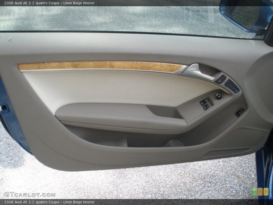 Linen Beige Interior Door Panel for the 2008 Audi A5 3.2 quattro Coupe #46229267