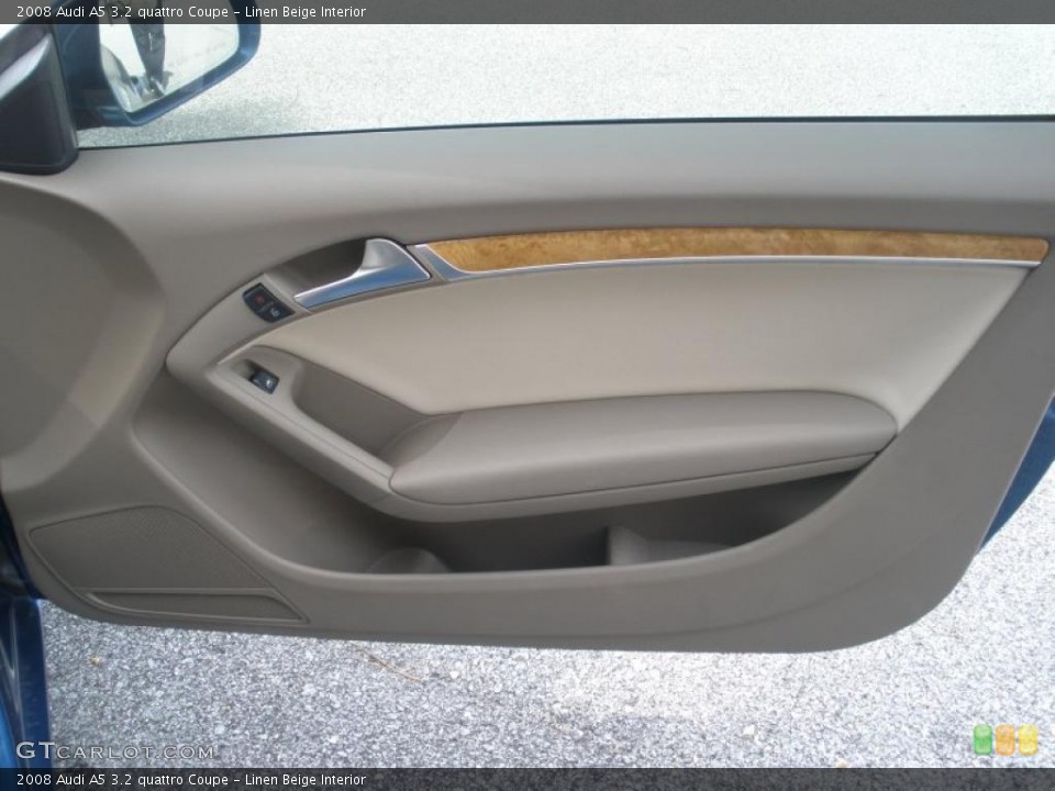 Linen Beige Interior Door Panel for the 2008 Audi A5 3.2 quattro Coupe #46229288