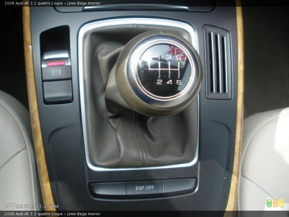 Linen Beige Interior Transmission for the 2008 Audi A5 3.2 quattro Coupe #46229339