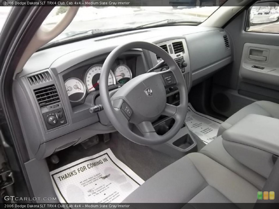 Medium Slate Gray Interior Prime Interior for the 2006 Dodge Dakota SLT TRX4 Club Cab 4x4 #46233572