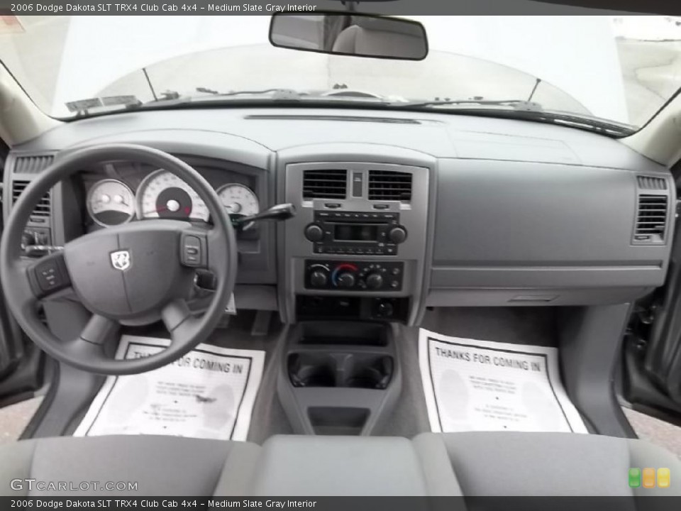 Medium Slate Gray Interior Dashboard for the 2006 Dodge Dakota SLT TRX4 Club Cab 4x4 #46233620