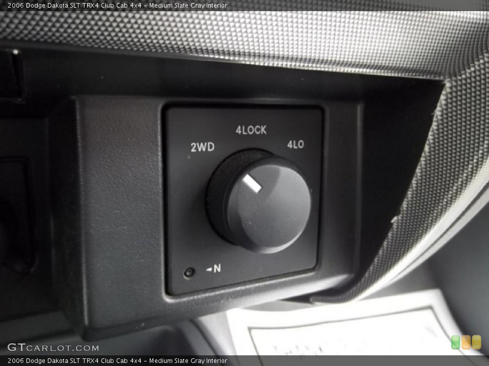 Medium Slate Gray Interior Controls for the 2006 Dodge Dakota SLT TRX4 Club Cab 4x4 #46233668