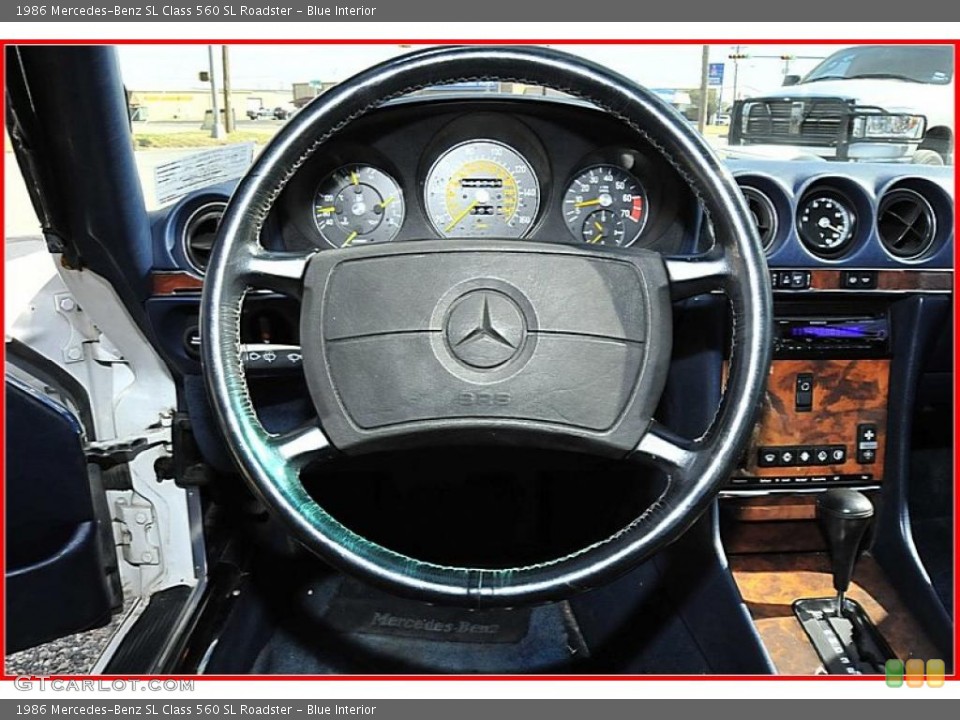 Blue Interior Steering Wheel for the 1986 Mercedes-Benz SL Class 560 SL Roadster #46234373