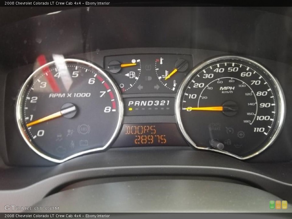 Ebony Interior Gauges for the 2008 Chevrolet Colorado LT Crew Cab 4x4 #46235480