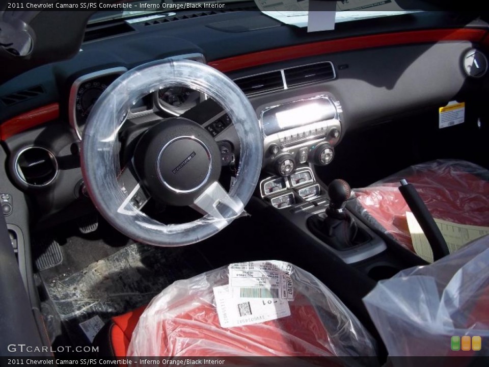 Inferno Orange/Black Interior Dashboard for the 2011 Chevrolet Camaro SS/RS Convertible #46236083