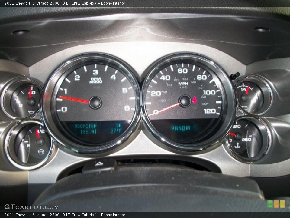 Ebony Interior Gauges for the 2011 Chevrolet Silverado 2500HD LT Crew Cab 4x4 #46236707