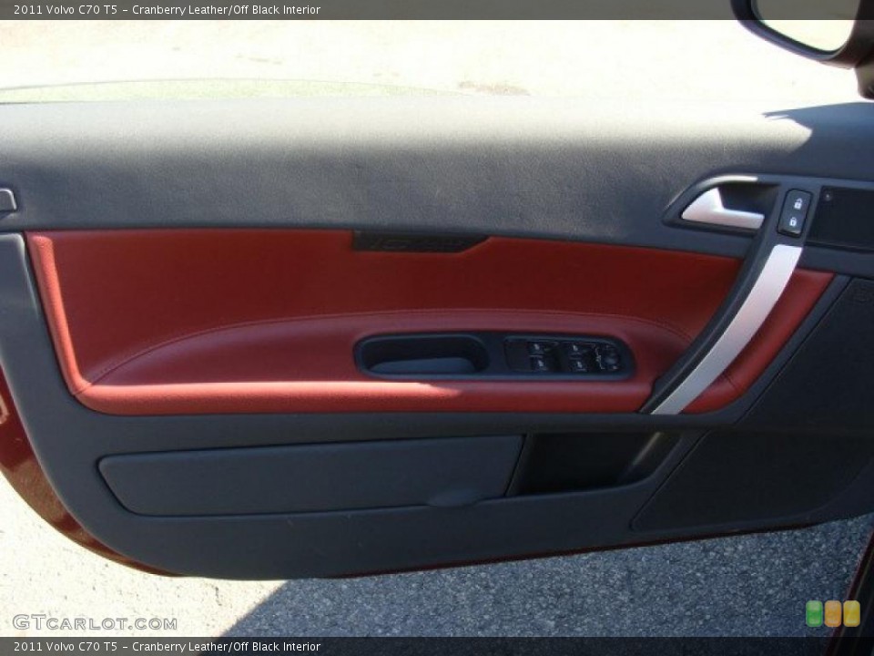Cranberry Leather/Off Black Interior Door Panel for the 2011 Volvo C70 T5 #46238072