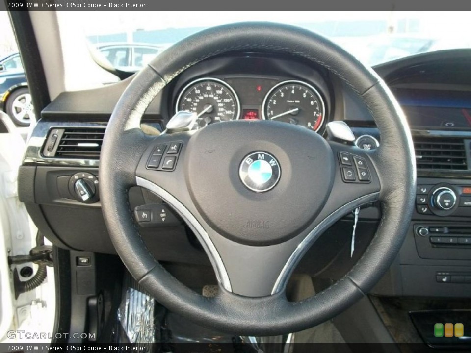 Black Interior Steering Wheel for the 2009 BMW 3 Series 335xi Coupe #46238558