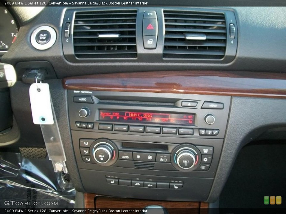 Savanna Beige/Black Boston Leather Interior Controls for the 2009 BMW 1 Series 128i Convertible #46240173