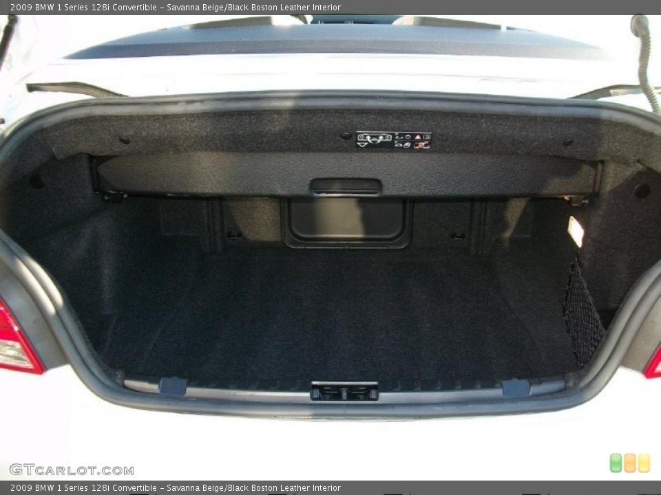 Savanna Beige/Black Boston Leather Interior Trunk for the 2009 BMW 1 Series 128i Convertible #46240191