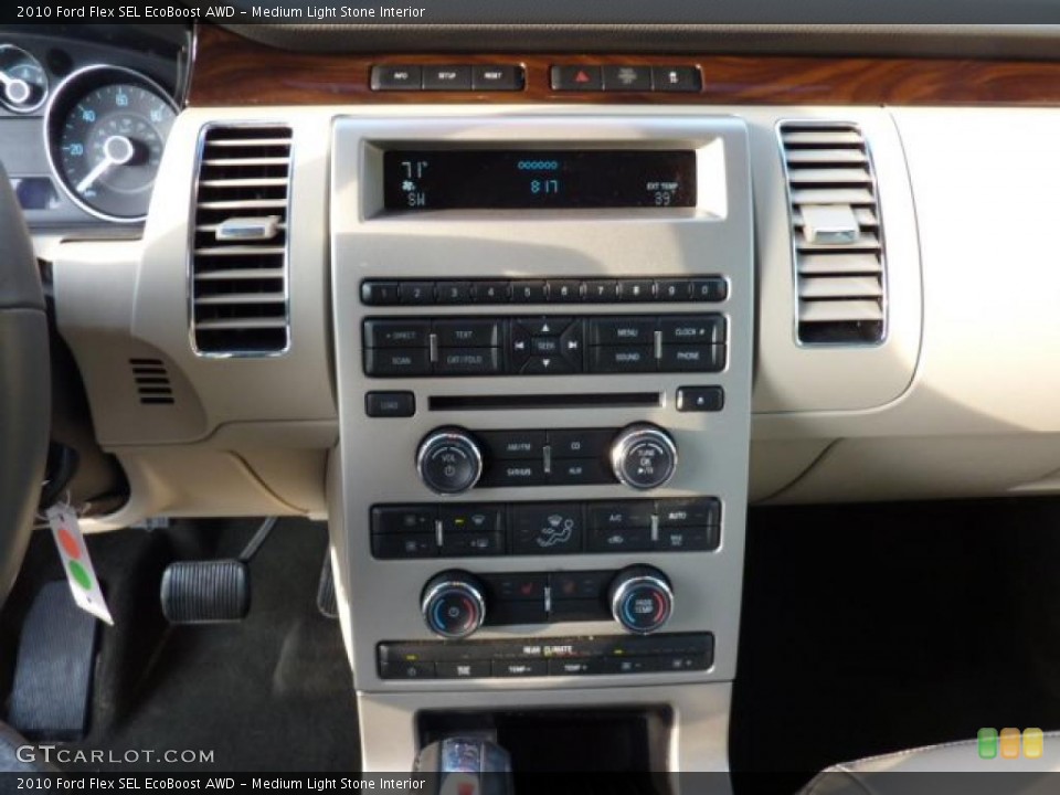 Medium Light Stone Interior Controls for the 2010 Ford Flex SEL EcoBoost AWD #46248046