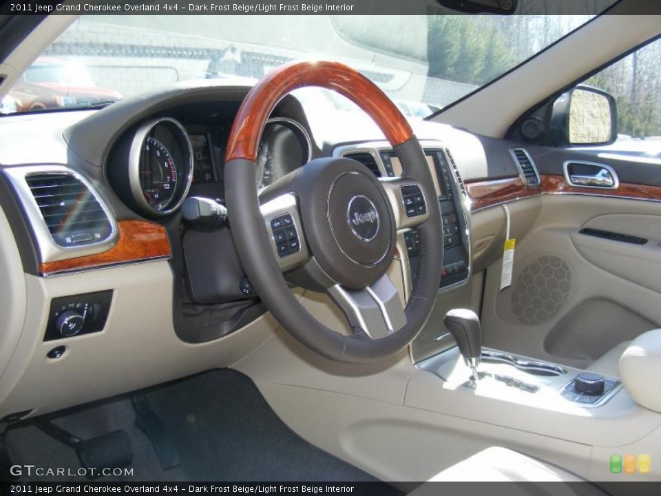Dark Frost Beige/Light Frost Beige Interior Steering Wheel for the 2011 Jeep Grand Cherokee Overland 4x4 #46248400