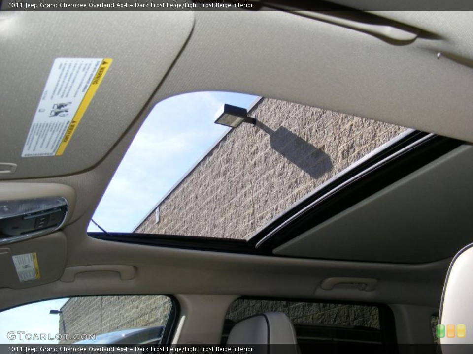 Dark Frost Beige/Light Frost Beige Interior Sunroof for the 2011 Jeep Grand Cherokee Overland 4x4 #46248424