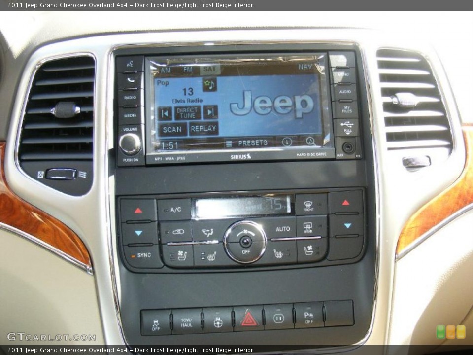 Dark Frost Beige/Light Frost Beige Interior Controls for the 2011 Jeep Grand Cherokee Overland 4x4 #46249240