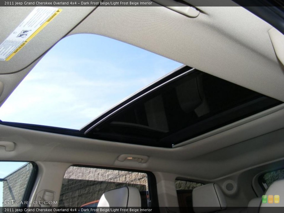 Dark Frost Beige/Light Frost Beige Interior Sunroof for the 2011 Jeep Grand Cherokee Overland 4x4 #46249252