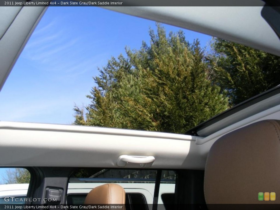 Dark Slate Gray/Dark Saddle Interior Sunroof for the 2011 Jeep Liberty Limited 4x4 #46249357