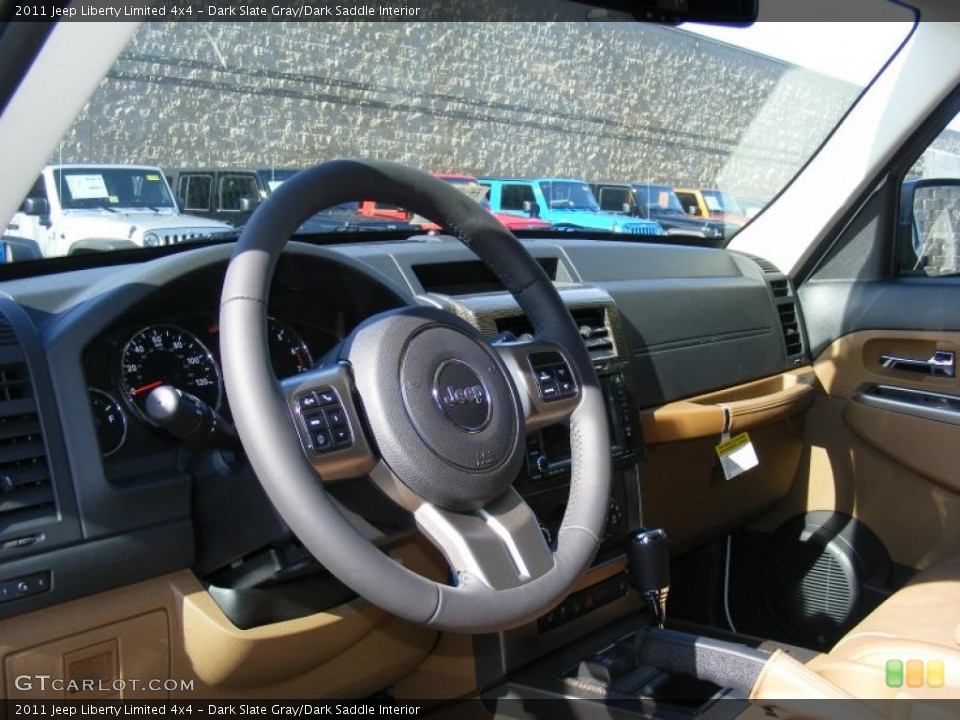 Dark Slate Gray/Dark Saddle Interior Steering Wheel for the 2011 Jeep Liberty Limited 4x4 #46249426