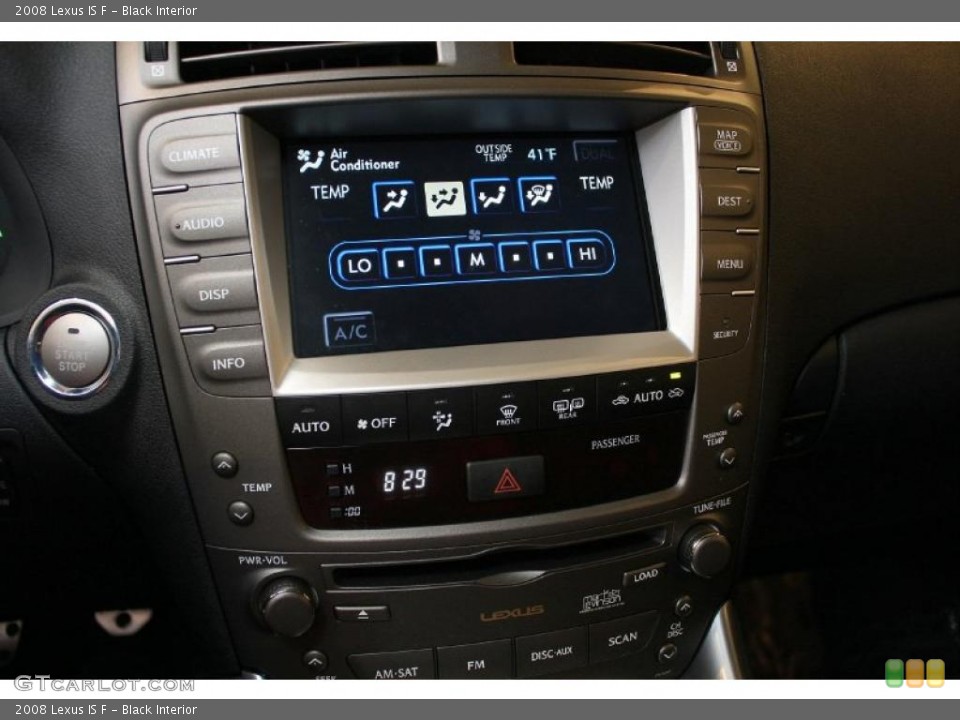 Black Interior Controls for the 2008 Lexus IS F #46249924
