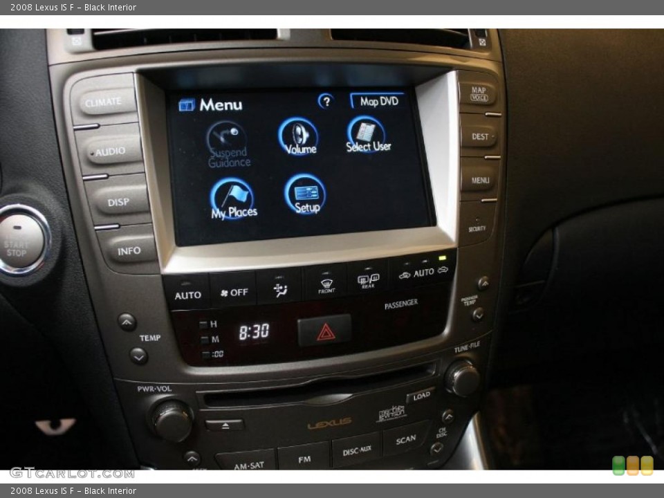 Black Interior Controls for the 2008 Lexus IS F #46249981